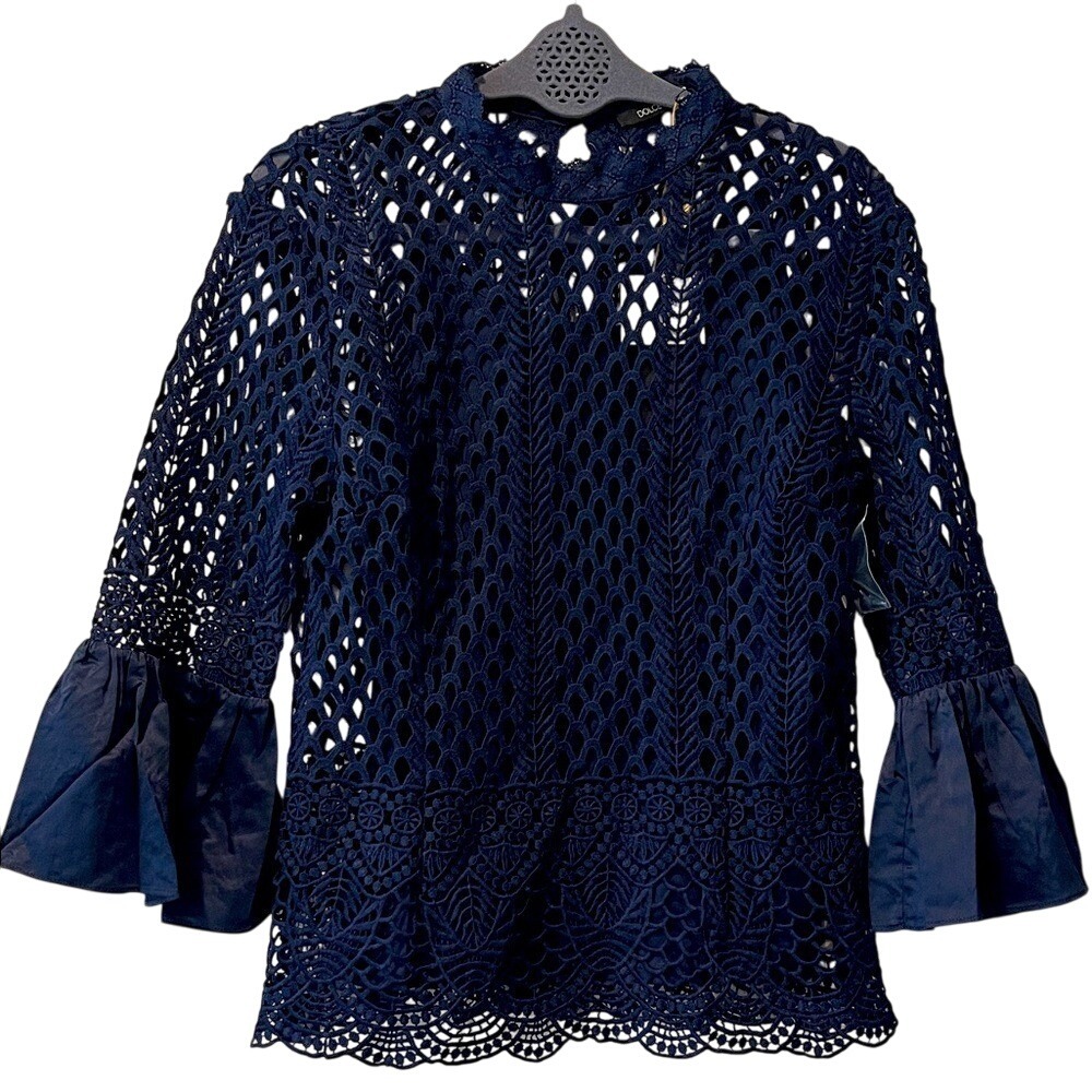Dolce Cabo Navy Lace Women's Top Cami M‎ NWT